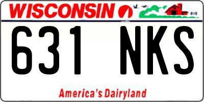 WI license plate 631NKS