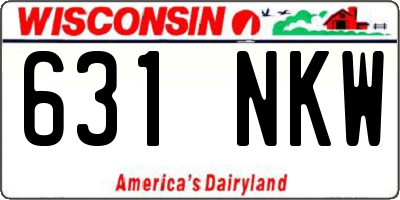 WI license plate 631NKW