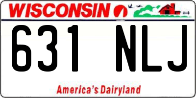 WI license plate 631NLJ