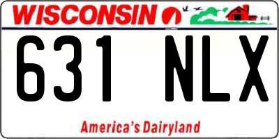 WI license plate 631NLX