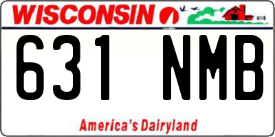 WI license plate 631NMB