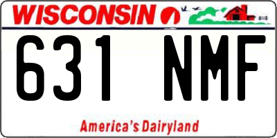 WI license plate 631NMF
