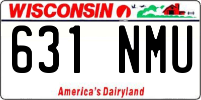 WI license plate 631NMU