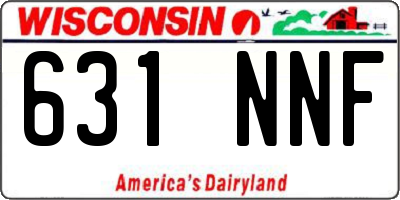 WI license plate 631NNF