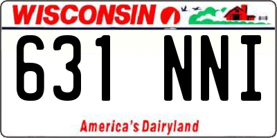 WI license plate 631NNI
