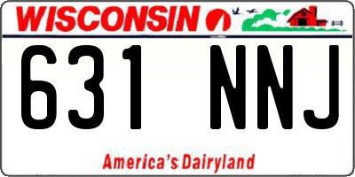 WI license plate 631NNJ