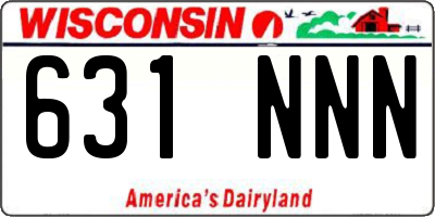 WI license plate 631NNN