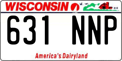 WI license plate 631NNP