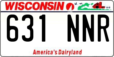 WI license plate 631NNR