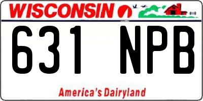 WI license plate 631NPB