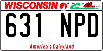 WI license plate 631NPD