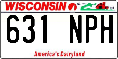 WI license plate 631NPH