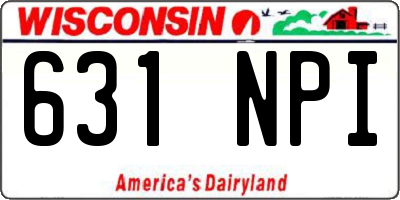 WI license plate 631NPI