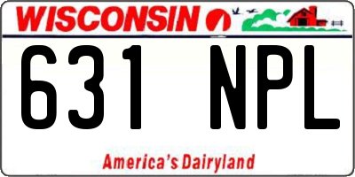 WI license plate 631NPL