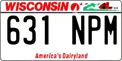 WI license plate 631NPM