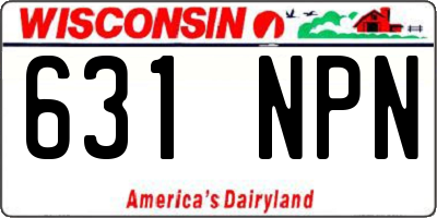 WI license plate 631NPN