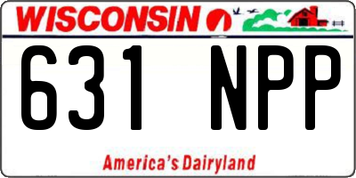 WI license plate 631NPP