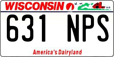 WI license plate 631NPS