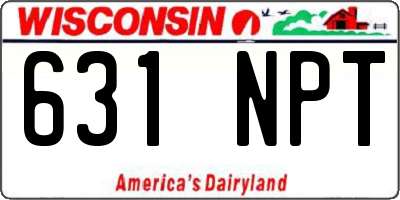 WI license plate 631NPT