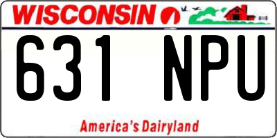 WI license plate 631NPU