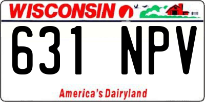 WI license plate 631NPV