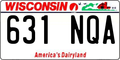 WI license plate 631NQA