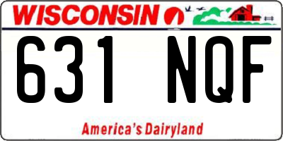 WI license plate 631NQF