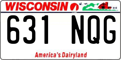 WI license plate 631NQG