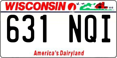 WI license plate 631NQI