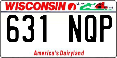 WI license plate 631NQP