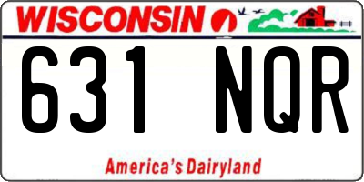 WI license plate 631NQR