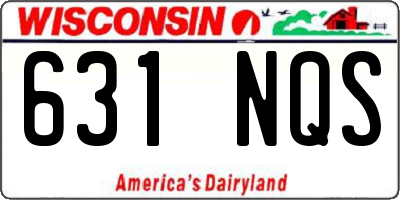 WI license plate 631NQS