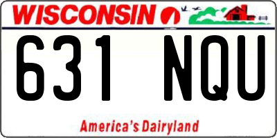 WI license plate 631NQU
