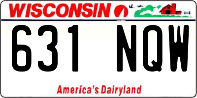 WI license plate 631NQW