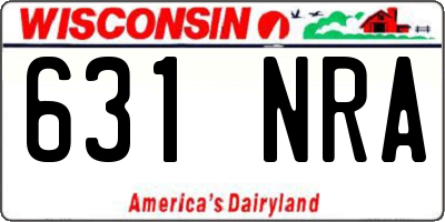 WI license plate 631NRA