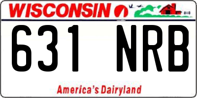 WI license plate 631NRB