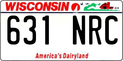 WI license plate 631NRC