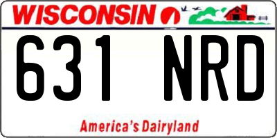 WI license plate 631NRD