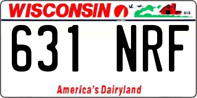 WI license plate 631NRF