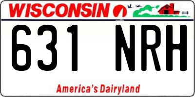 WI license plate 631NRH