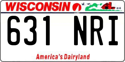 WI license plate 631NRI