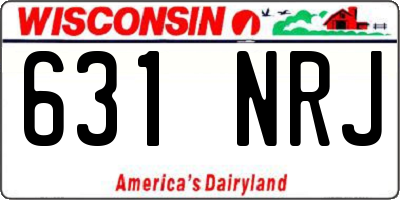 WI license plate 631NRJ