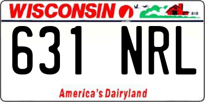 WI license plate 631NRL