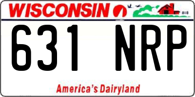 WI license plate 631NRP
