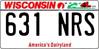 WI license plate 631NRS