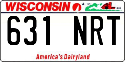 WI license plate 631NRT