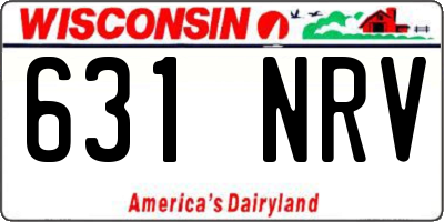 WI license plate 631NRV