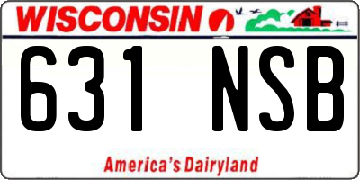 WI license plate 631NSB