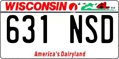 WI license plate 631NSD