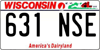WI license plate 631NSE